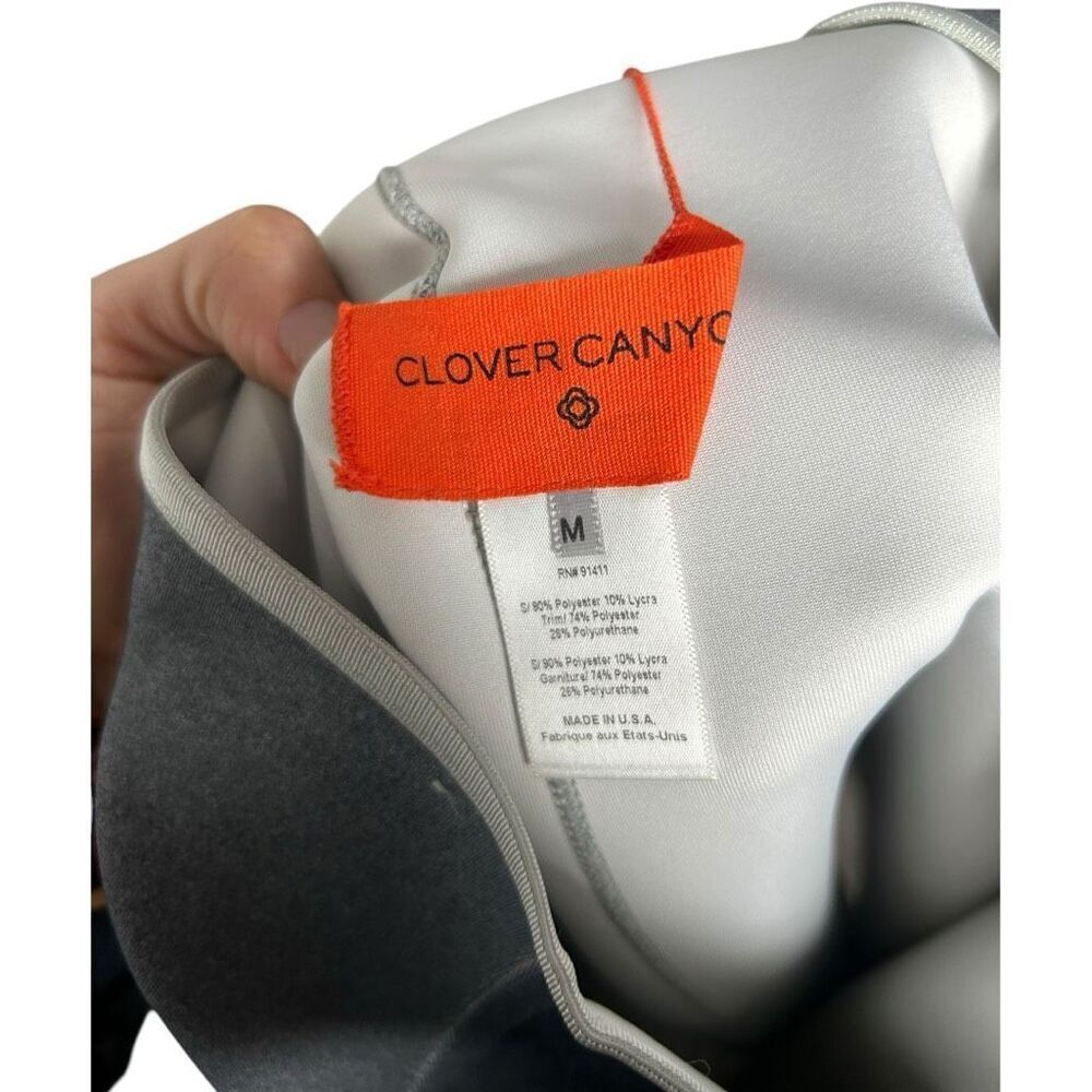 Clover Canyon Laser Skirt Size M Gray Neoprene Pencil Business Professional - Picture 11 of 13